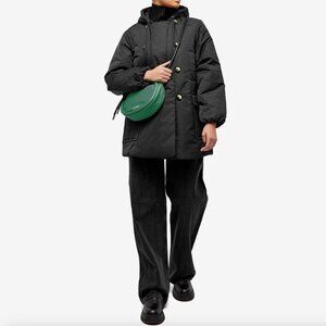 Ganni Black Puffer Midi Jacket/Parka